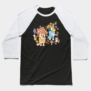 Bluey King Bingo Mushroom Baseball T-Shirt